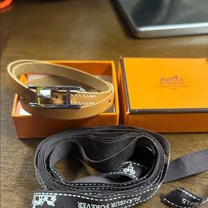 Hermès Behapi Double Tour leather Wrap Bracelet